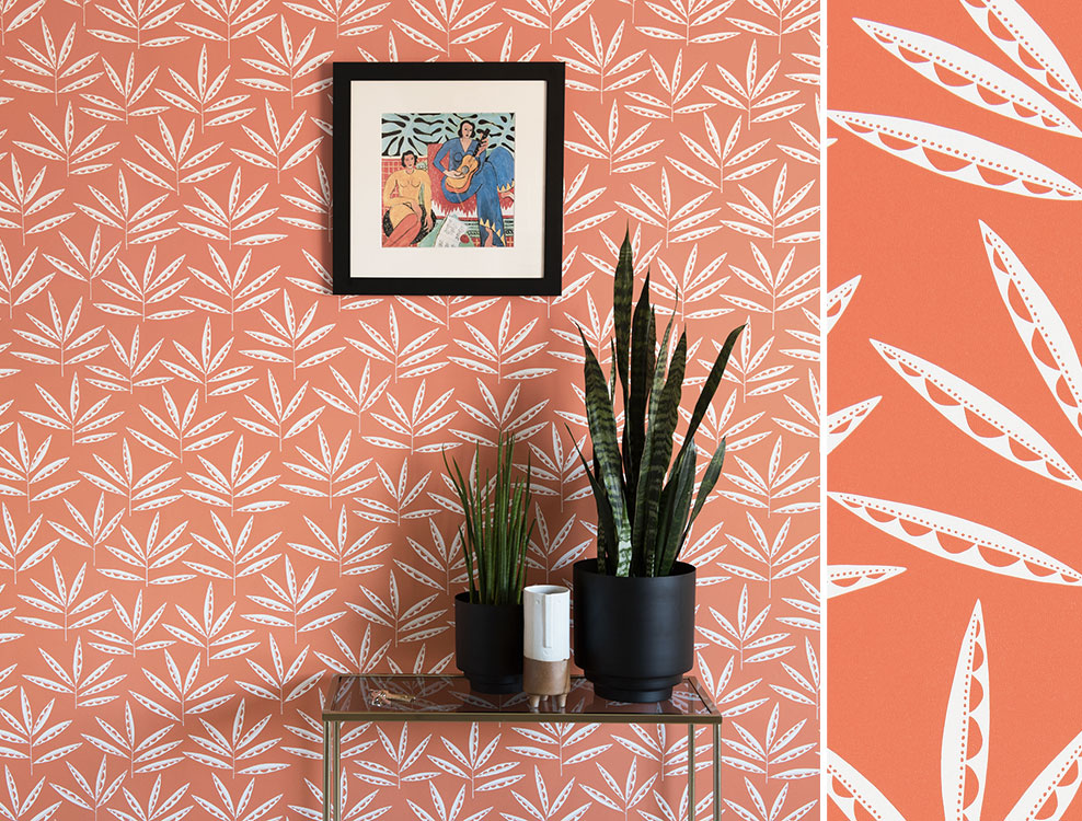 Papier peint Pea Pods, Collection Seven Sisters de MissPrint - Disponible chez Au fil des Couleurs